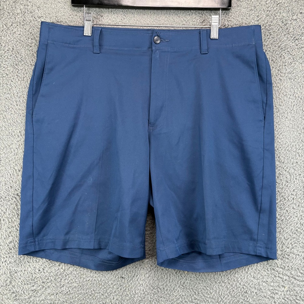 PGA Tour Mens Navy Blue Flat Front Golf Performance Shorts‎ Size 38